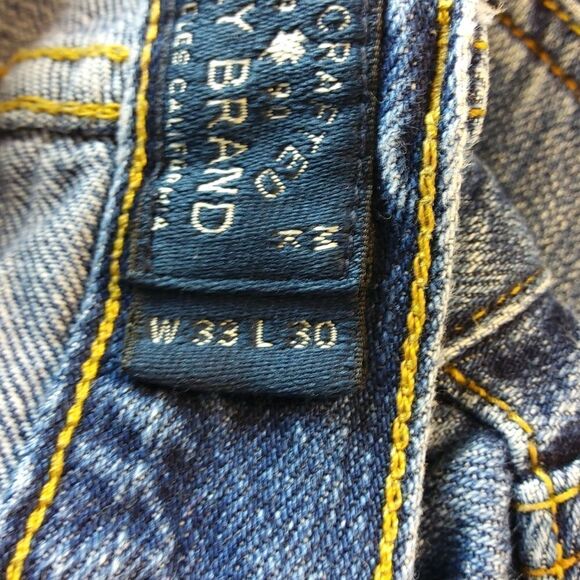 Lucky Brand 181 relaxed Straight distressed five pocket blue denim jeans - Picture 14 of 15